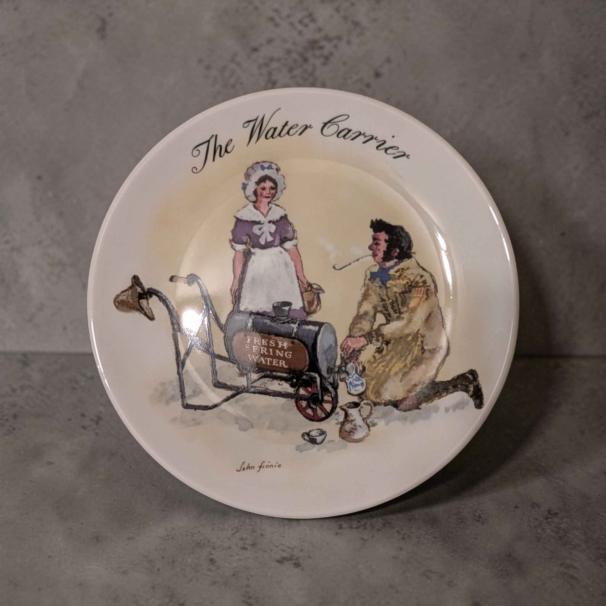 Vintage 1986 Wedgwood Collector Plate - The Water Carrier by John Finnie (with Certificate)